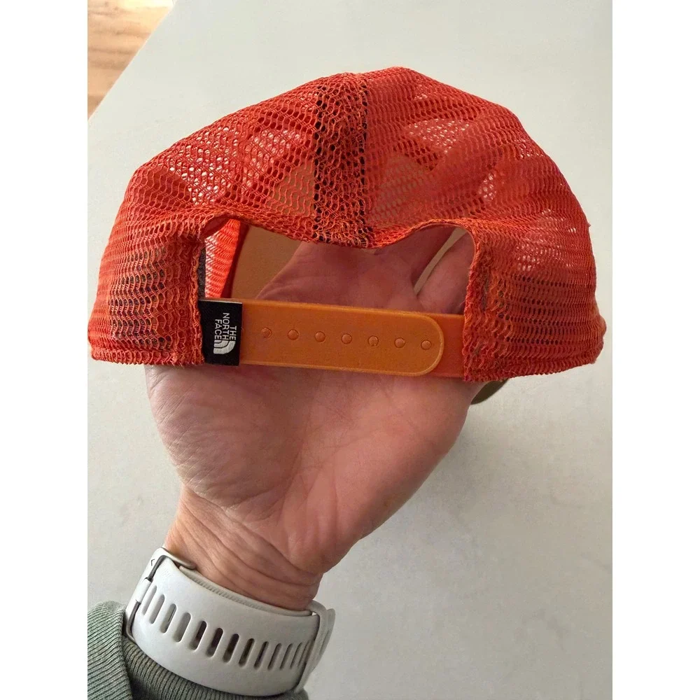 The‎ North Face Valley Trucker Hat Orange White Brown Mesh Snapback NF0A55IT